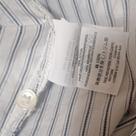 Madewell Striped Embroidered-Sleeve Shirt SZ XS - Picture 11 of 11